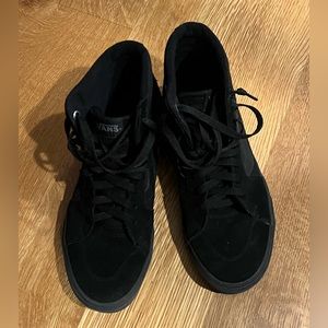 Men’s black vans high tops size 8